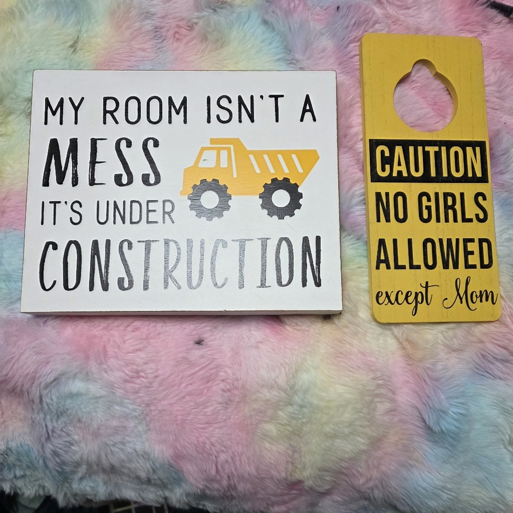 Boys Room Wood Signs